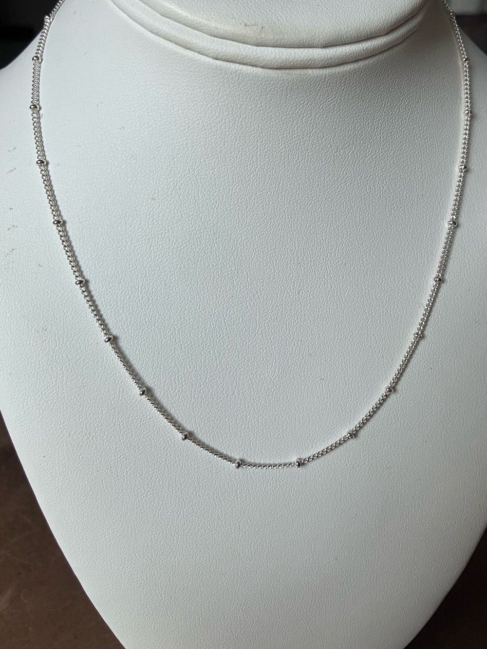 Noonday Collection Silver Bead Station Necklace